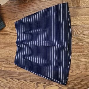 Express navy striped skirt